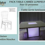 Location - [PACK] Table lumineuse garnie - Lumière Minimaliste