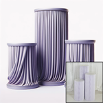 Location - Colonnes cylindriques pliables blanches par 3