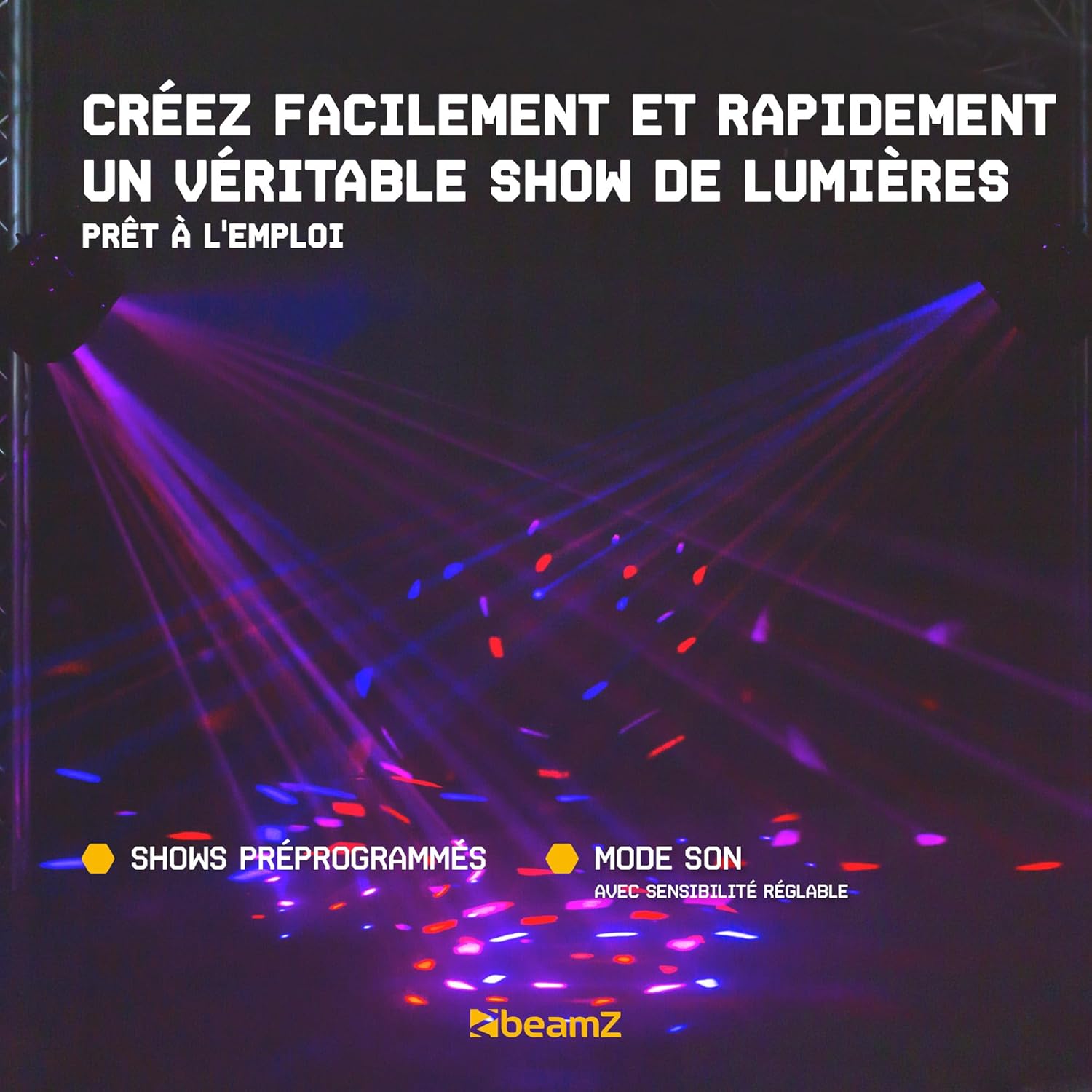 Location - Jeu de Lumière pour Soirée - Effets 3 en 1 - Stroboscope/Derby/Lumière Noire