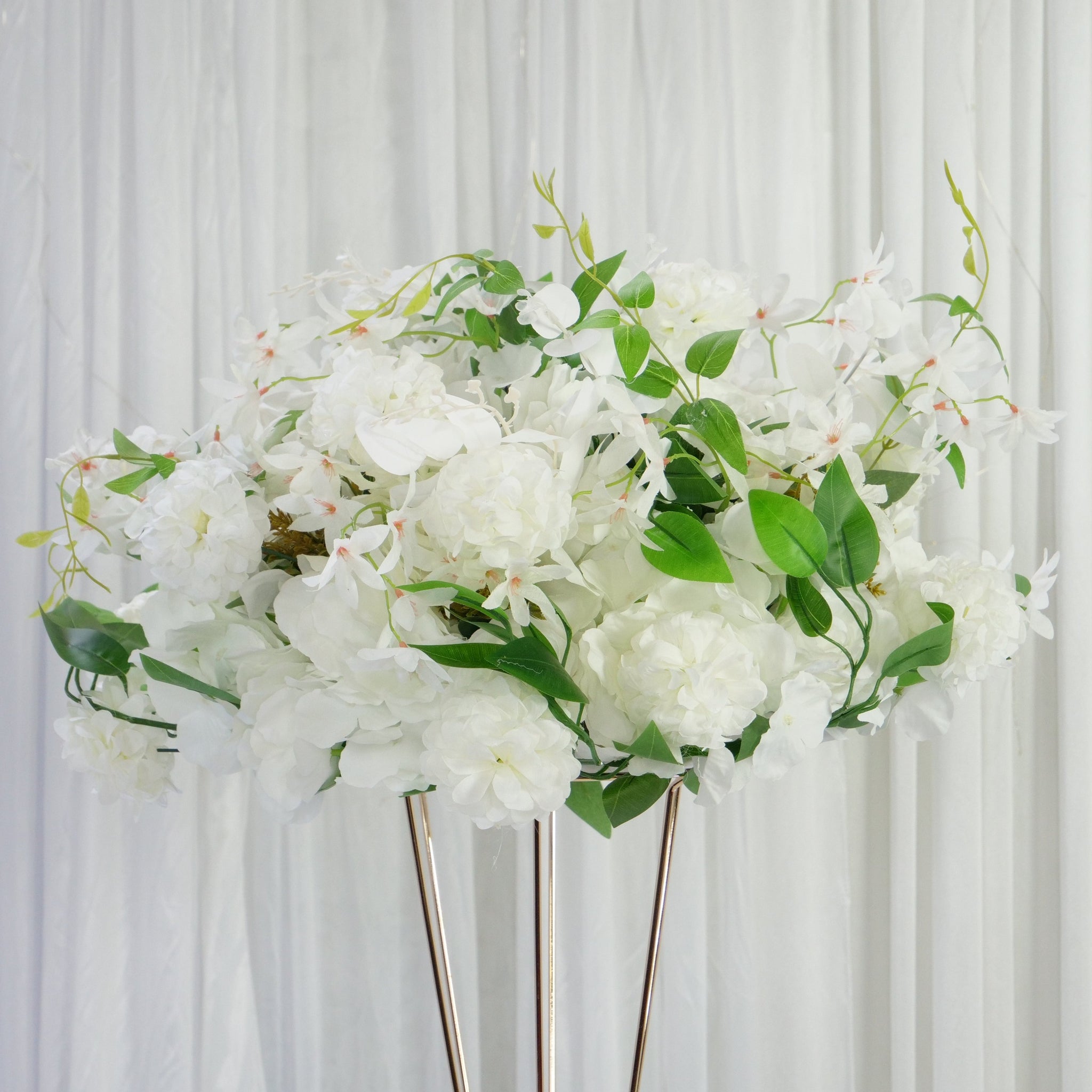 Location - Demi Boule De Fleurs Artificielles Ivoire 40cm