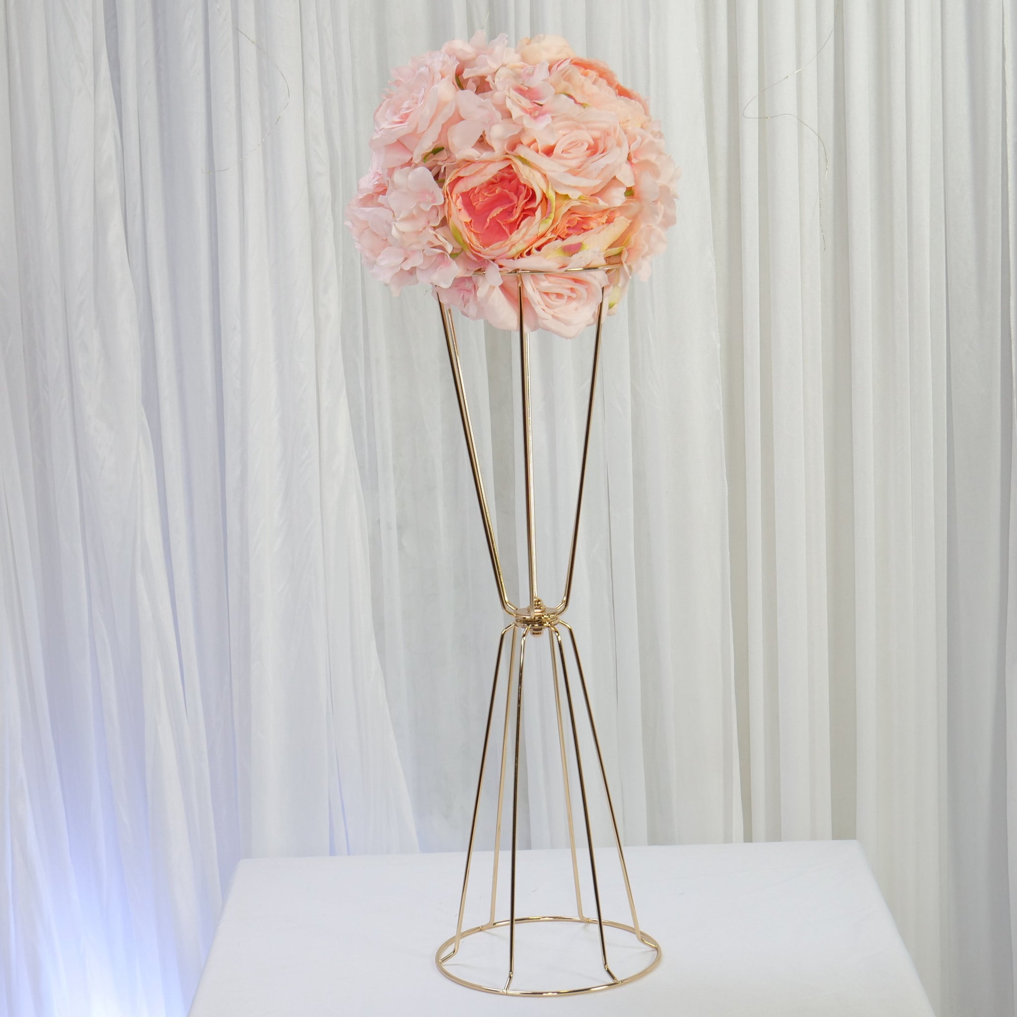 Location - Boule de fleurs Artificielles rose 25cm