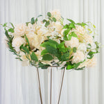 Location - Demi Boule De Fleurs Artificielles Champagne 40cm