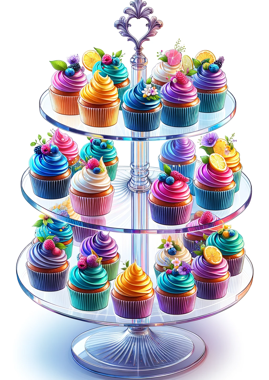 Location - Présentoir acrylique pour cupcake Rehausser buffet 15 pieces