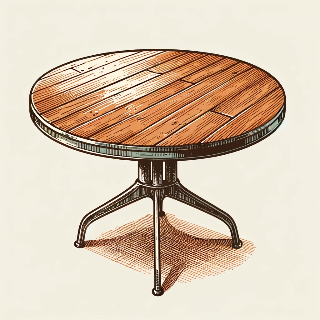 Location - Table ronde 180cm restaurant en bois