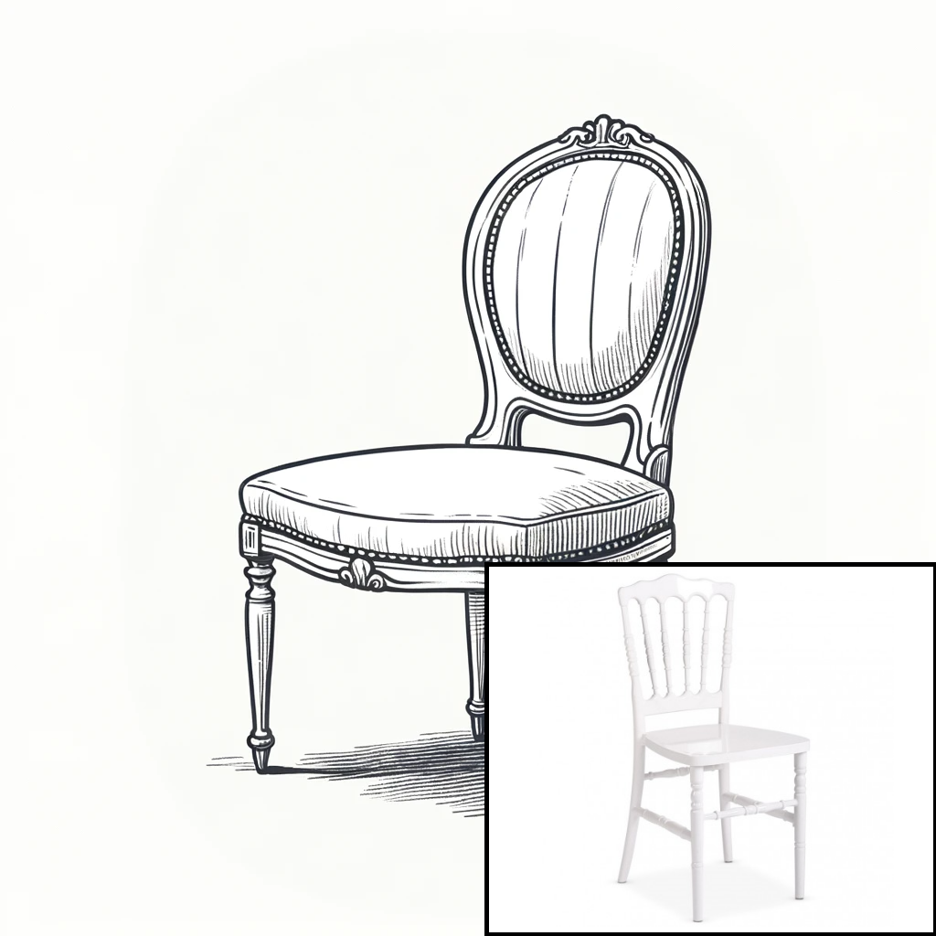 Location - Chaise Napoléon Blanche