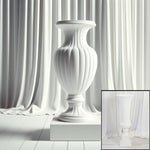 Location - Colonne Vase luxe blanc - 100 cm