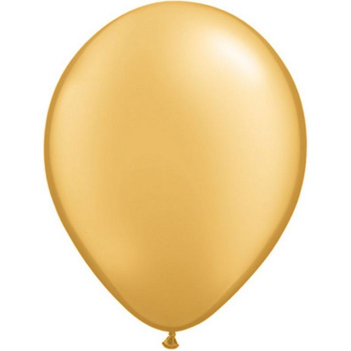 6 Ballons Latex Doré 11″ (28cm)