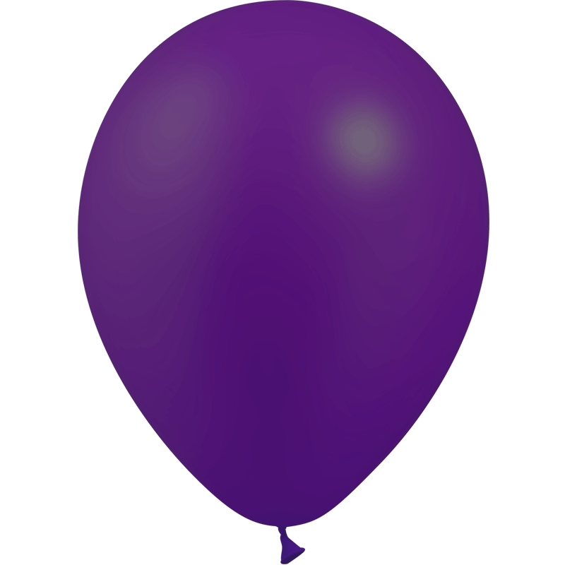 100 Ballons Latex HG112 Métal Violet 28cm