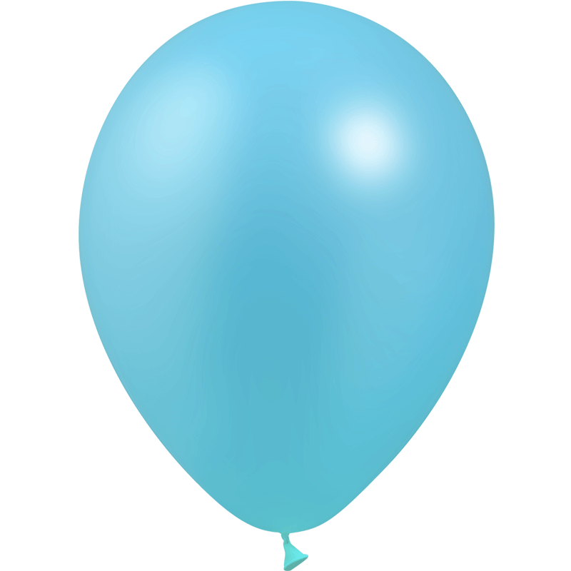 100 Ballons Latex HG112 Métal Ciel 28cm