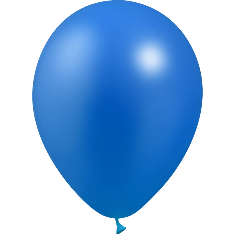 100 Ballons Latex HG95 Métal Bleu Roi 25cm