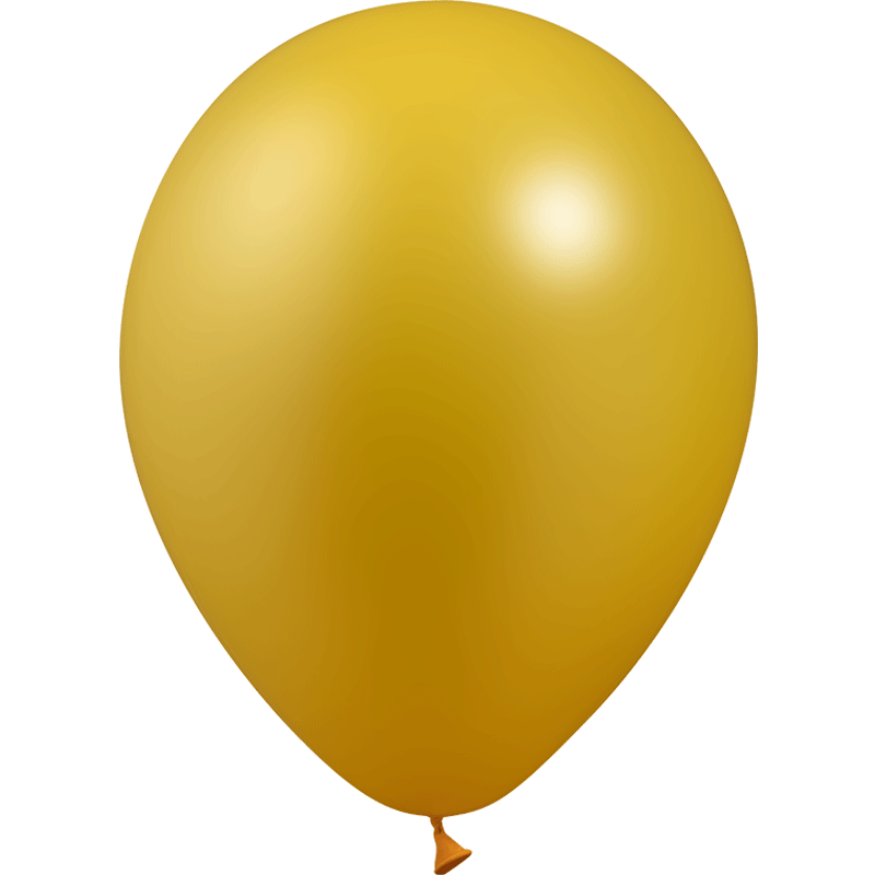 100 Ballons Latex HG95 Métal Doré 25cm