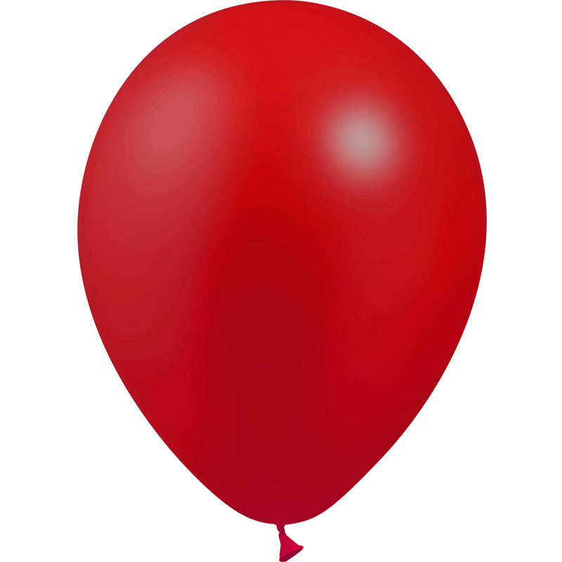 100 Ballons Latex HG112 Cristal Rouge 30cm