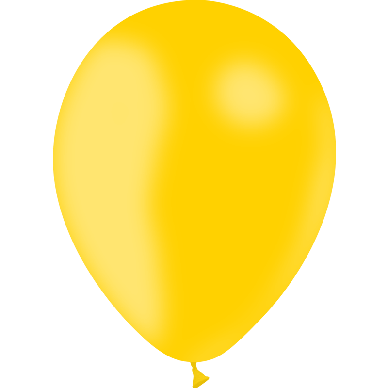 100 Ballons Latex HG95 Jaune Or 28cm