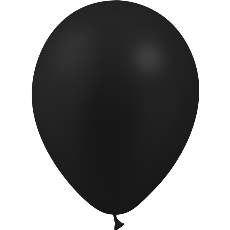 100 Ballons Latex HG45 Métal Noir 13cm