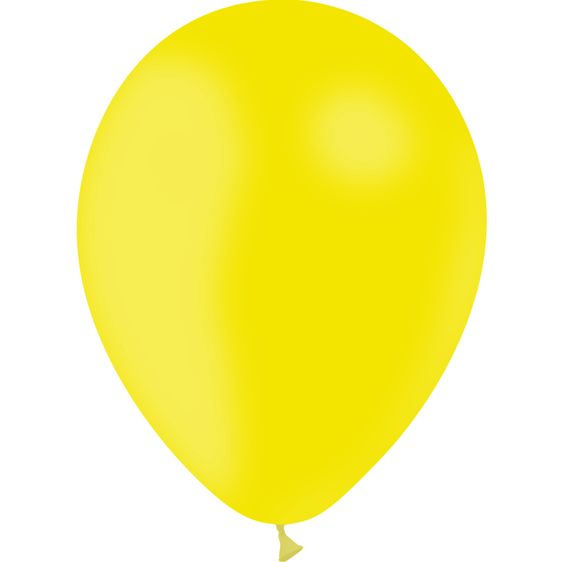 100 Ballons Latex HG112 Standard Jaune Citron 30cm