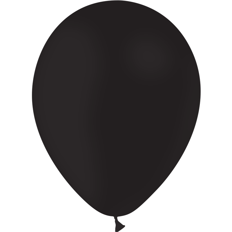 100 Ballons Latex HG112 Standard Noir 30cm