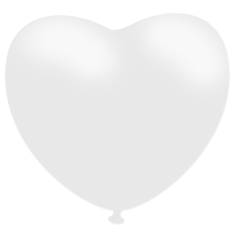 Ballon 24″ Cœur Blanc 60cm