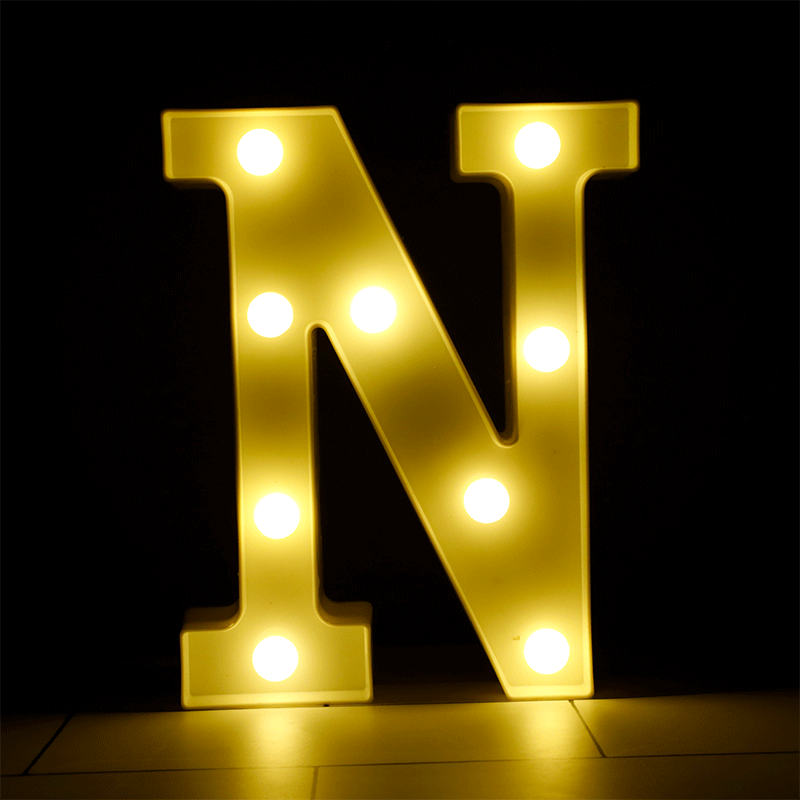 Lettre N Lumineuse LED