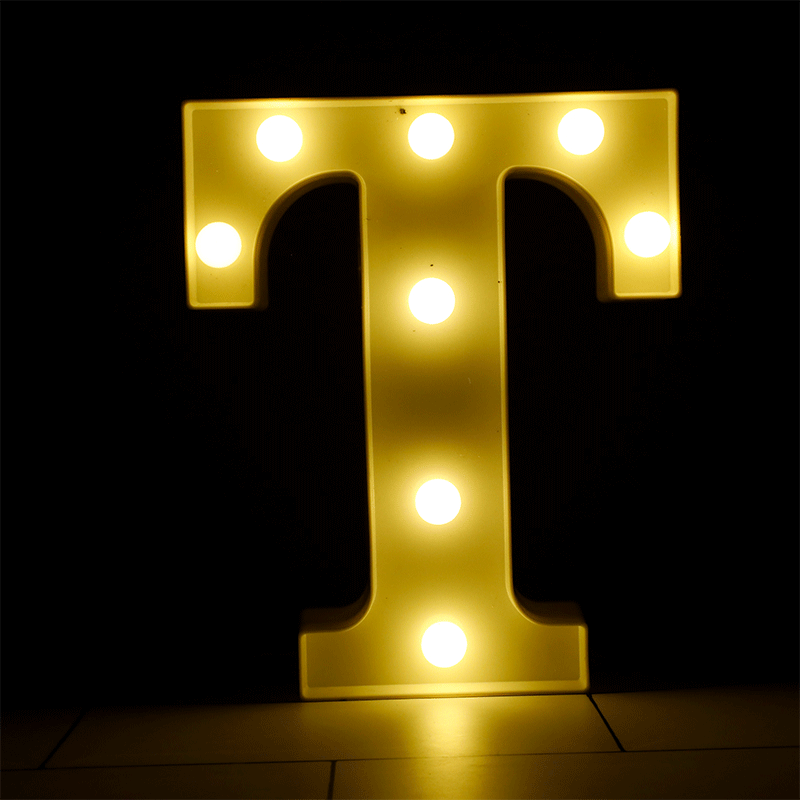 Lettre T Lumineuse LED