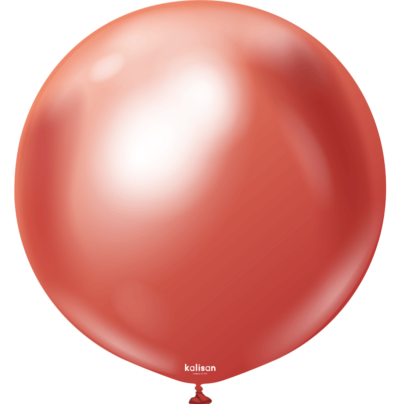 Ballon latex 24″ Chrome Rouge 60cm