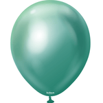 100 Ballons latex 12″ Chrome Vert 30cm