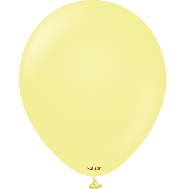 100 Ballons Latex HG45 macaron Jaune 13cm