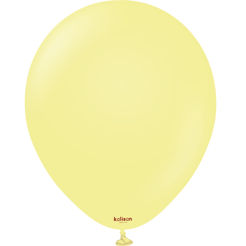 100 Ballons Latex Macaron Jaune 30cm