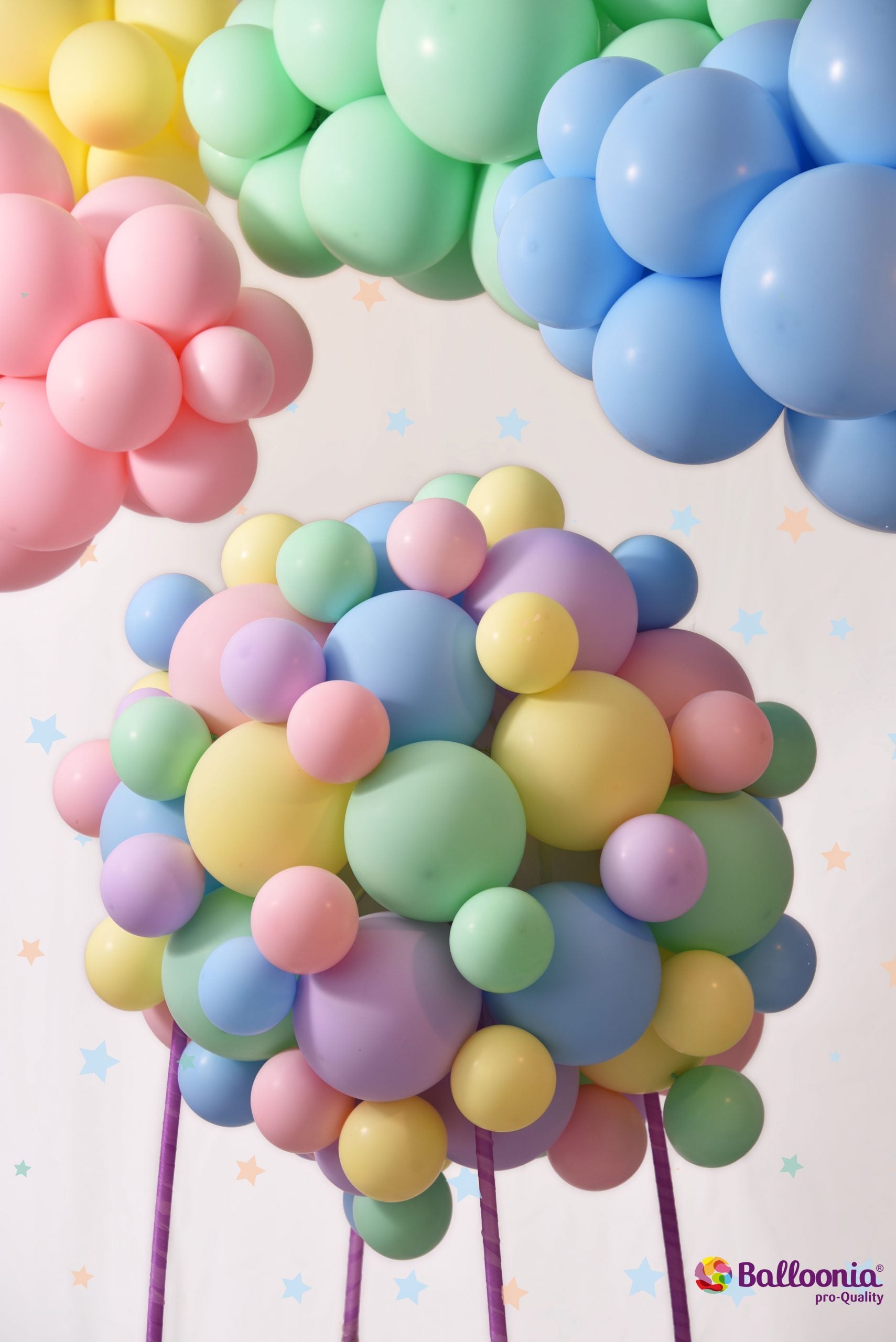 100 Ballons Latex HG112 Pastel Matte Menthe 30cm