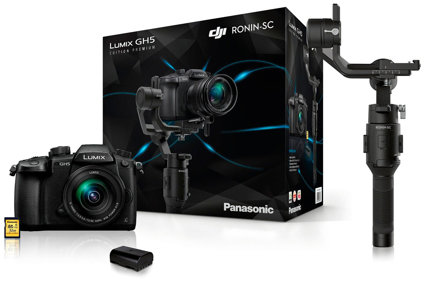 Location - Pack Appareil photo Hybride Panasonic Lumix GH5 Noir + Stabilisateur DJI Ronin-SC